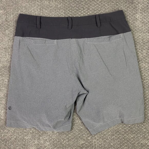 Lululemon Union Shorts Men's 38 Gray Black Gym Running Training - Picture 2 of 12
